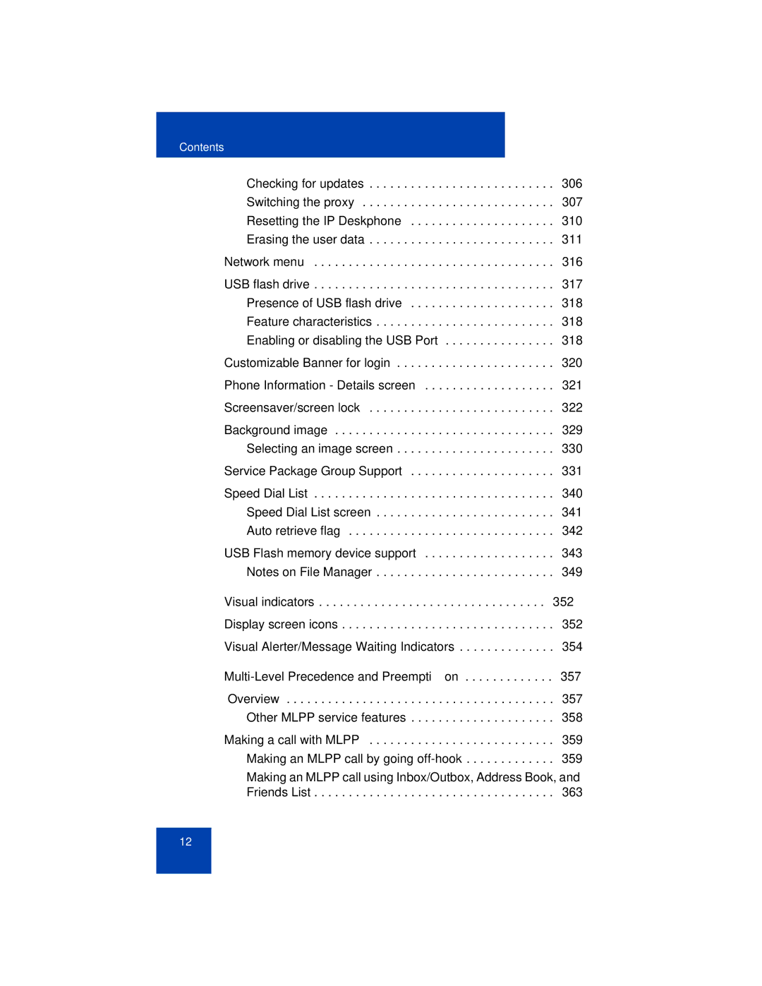 Avaya NN43113-101 manual Visual indicators, Multi-Level Precedence and Preemption 