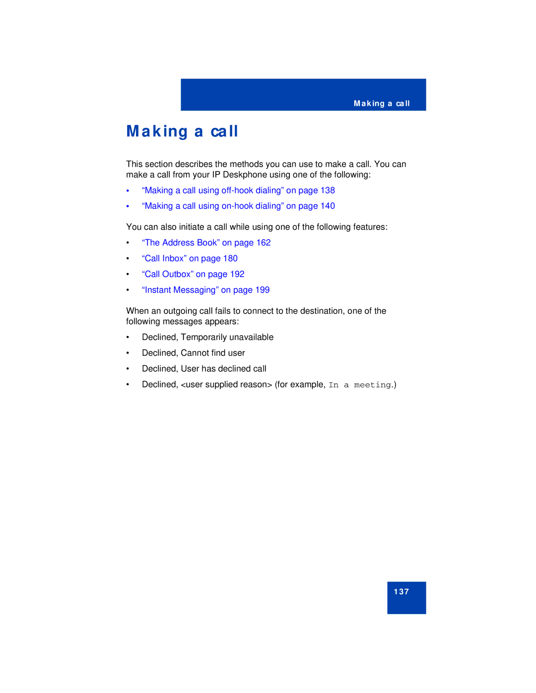 Avaya NN43113-101 manual Making a call 