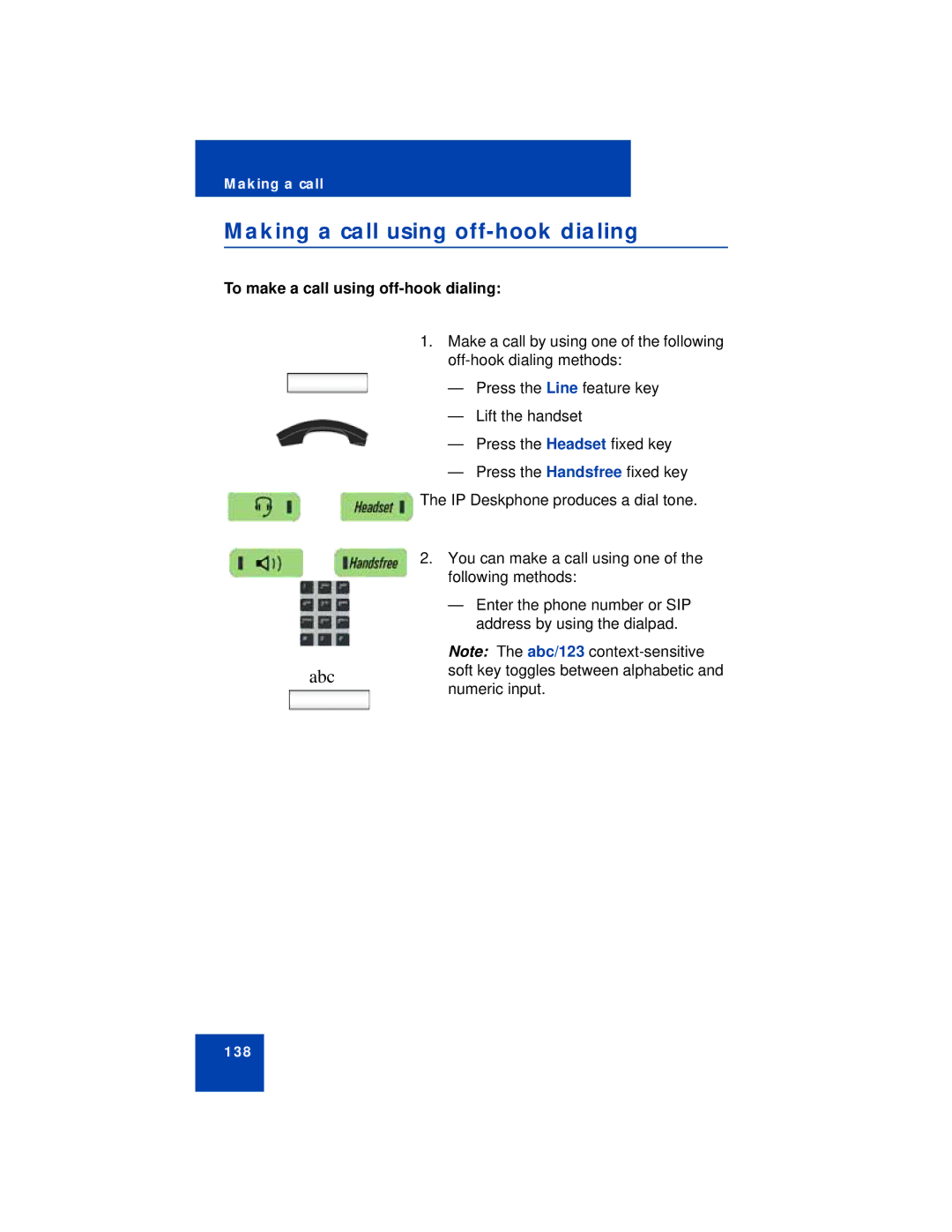 Avaya NN43113-101 manual Making a call using off-hook dialing, To make a call using off-hook dialing 