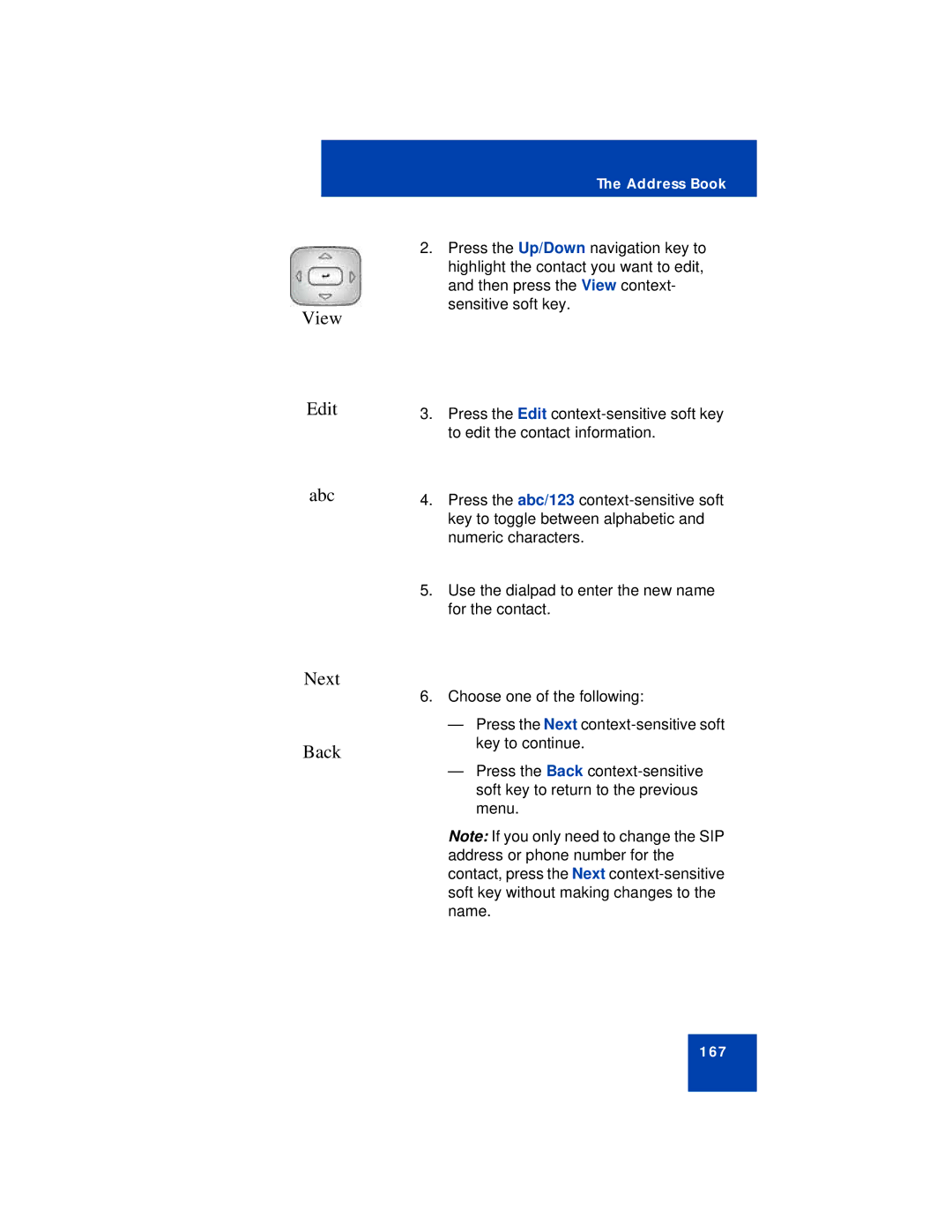 Avaya NN43113-101 manual View Edit Abc Next Back 