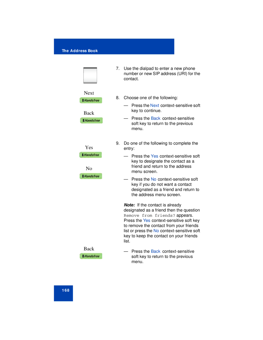 Avaya NN43113-101 manual Next Back Yes 