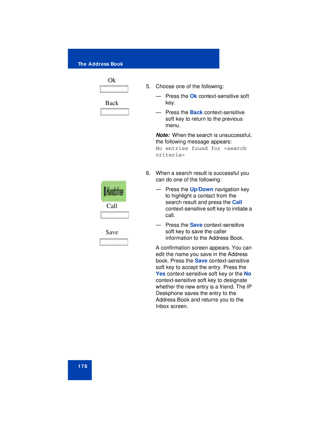 Avaya NN43113-101 manual Back Call Save 