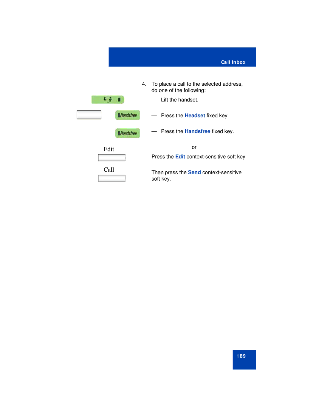 Avaya NN43113-101 manual Edit Call 