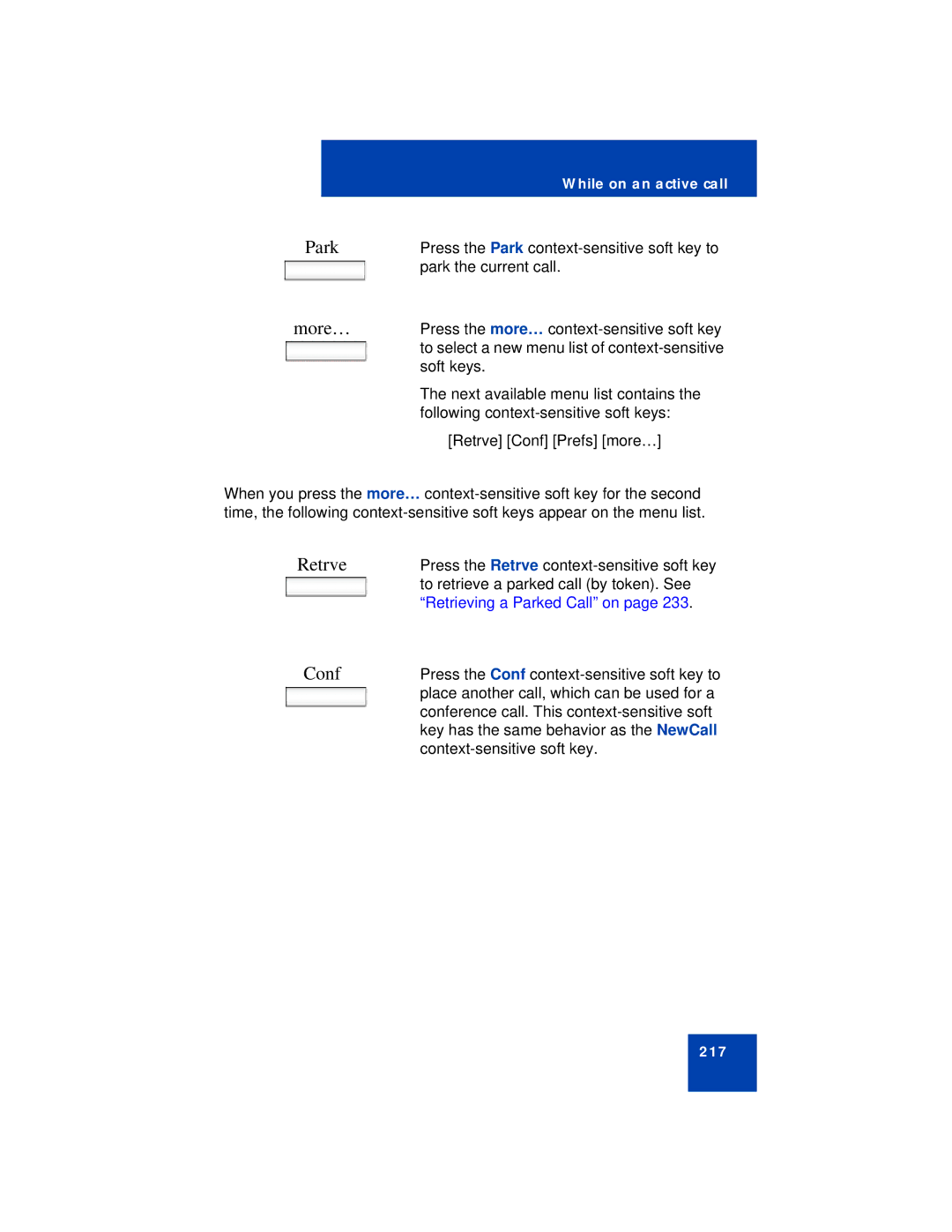 Avaya NN43113-101 manual Retrieving a Parked Call on 