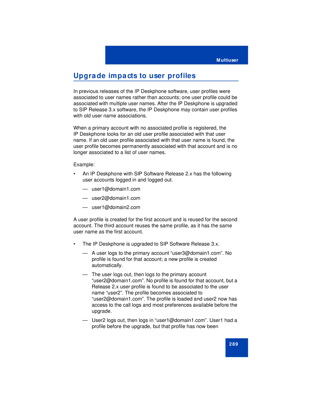 Avaya NN43113-101 manual Upgrade impacts to user profiles 