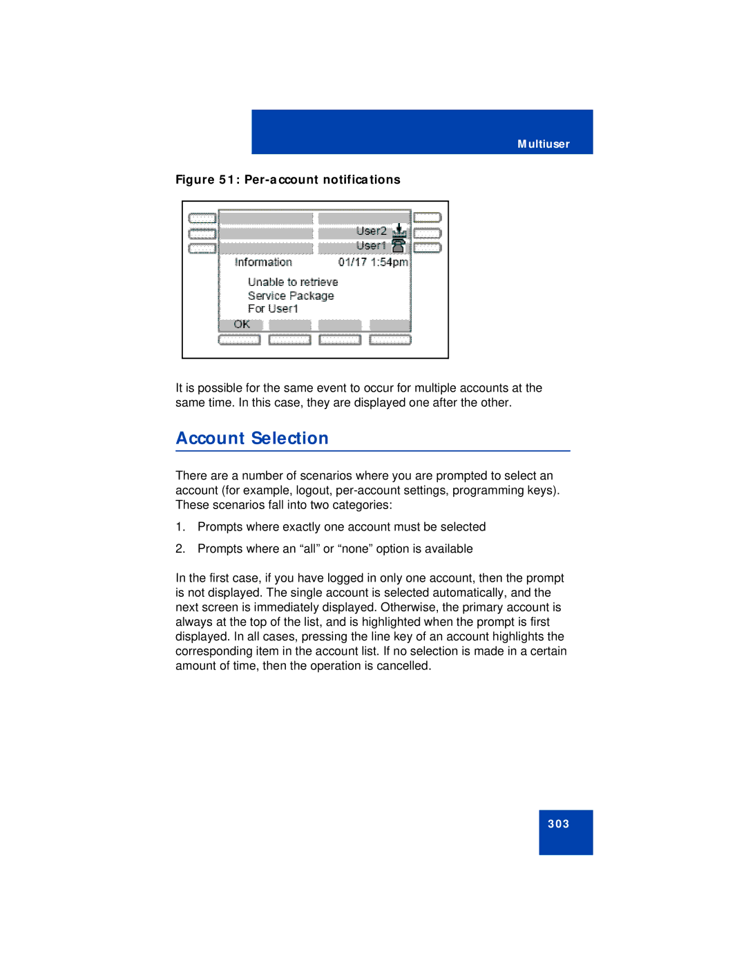 Avaya NN43113-101 manual Account Selection, Per-account notifications 