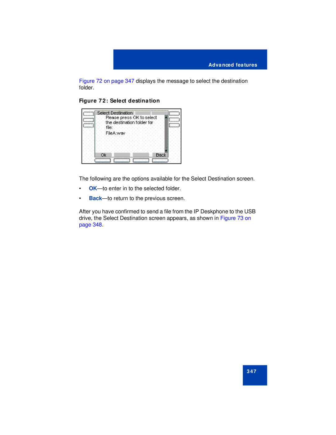 Avaya NN43113-101 manual Select destination 