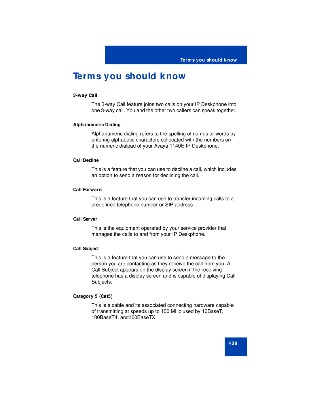 Avaya NN43113-101 manual Terms you should know 