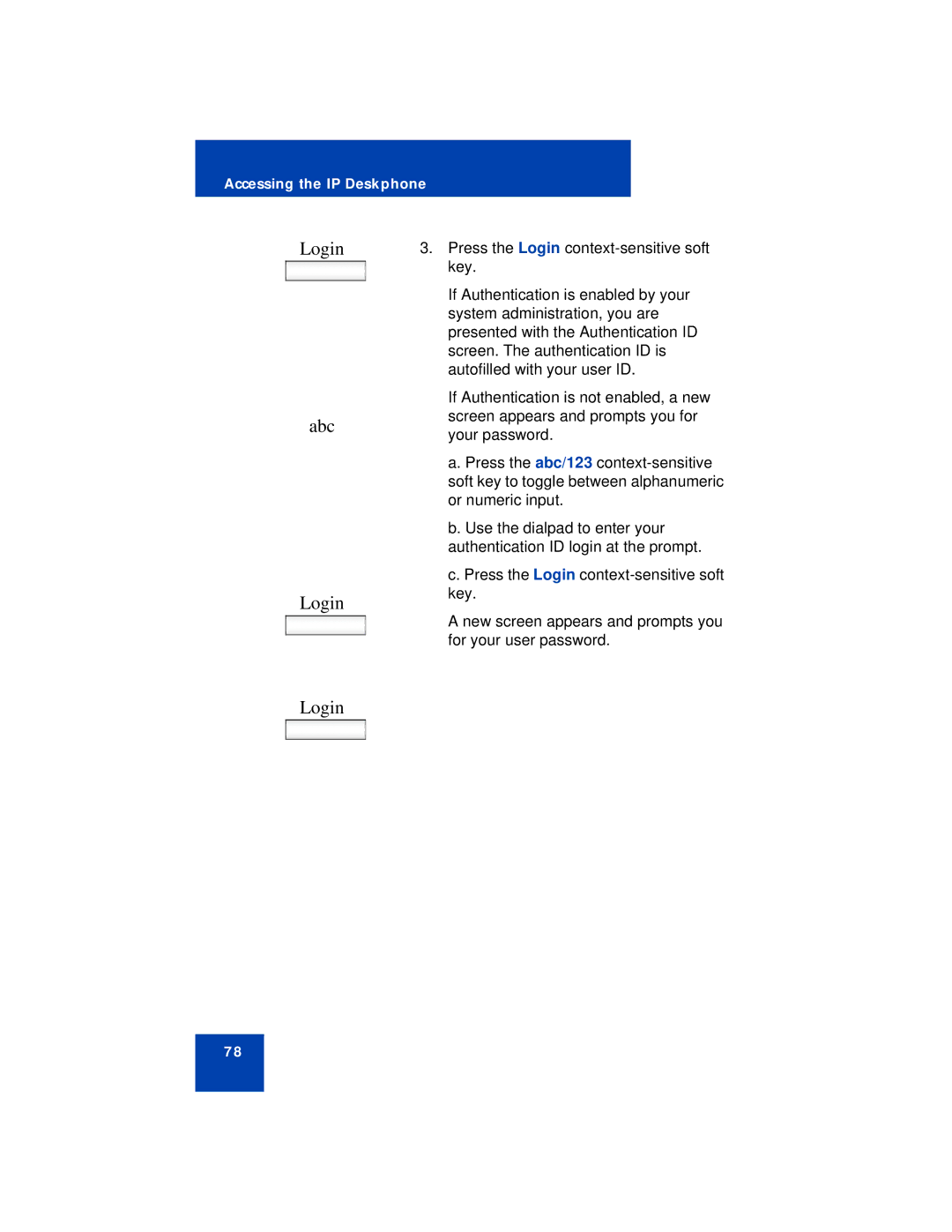 Avaya NN43113-101 manual Login Abc 