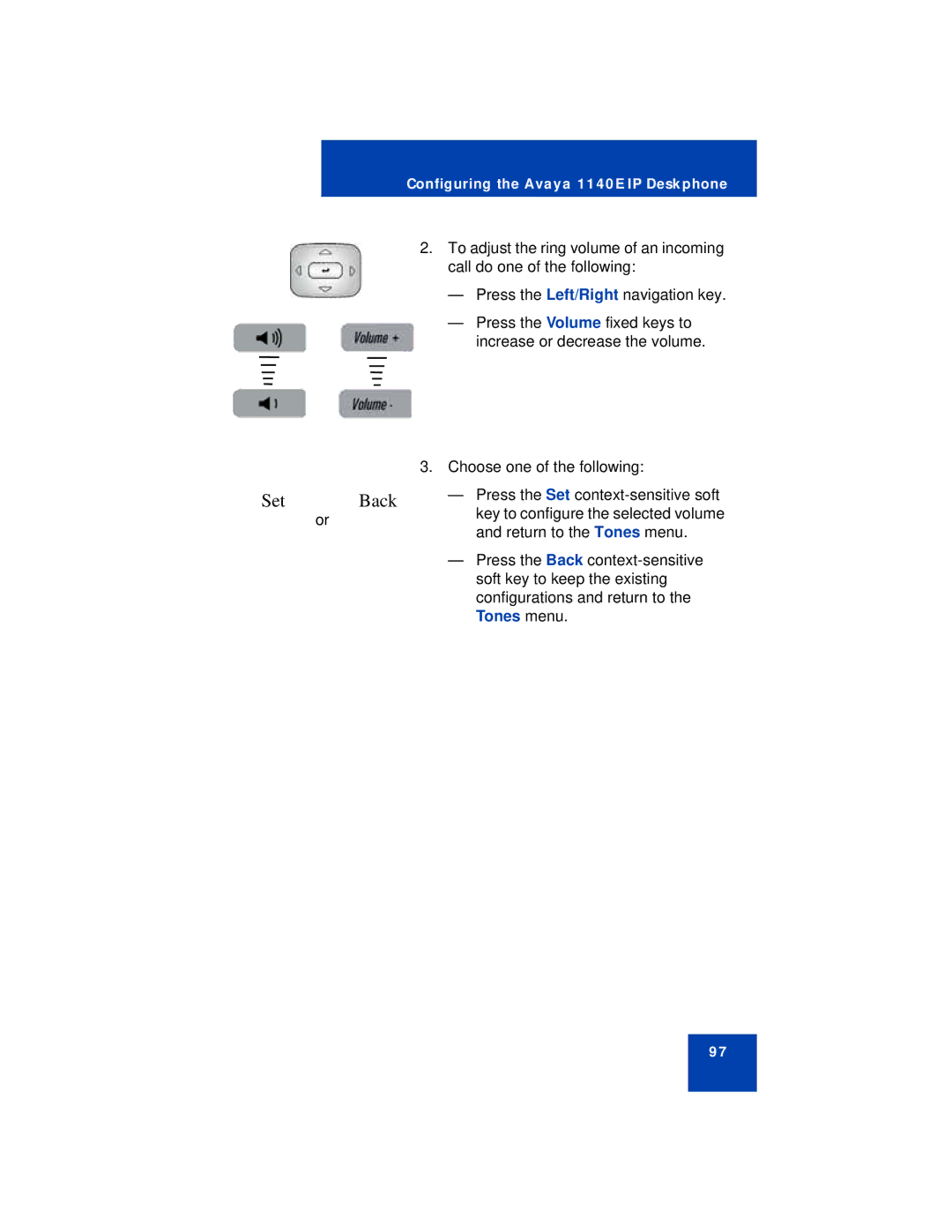 Avaya NN43113-101 manual Set Back 