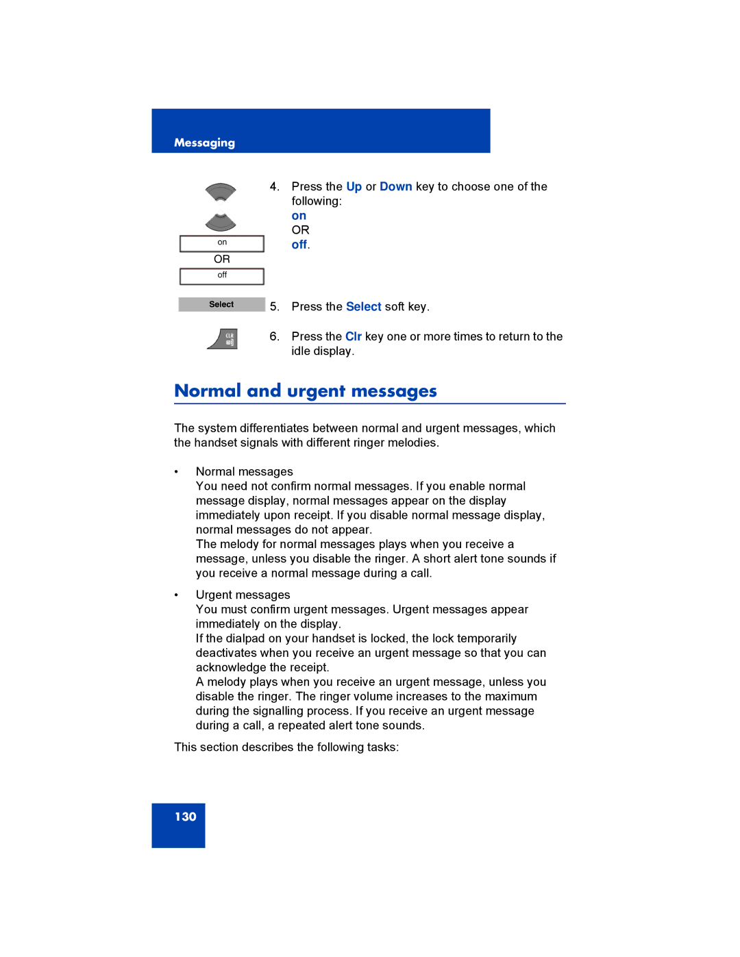 Avaya 4027, NN43120-122, 4070, 4075 manual Normal and urgent messages 