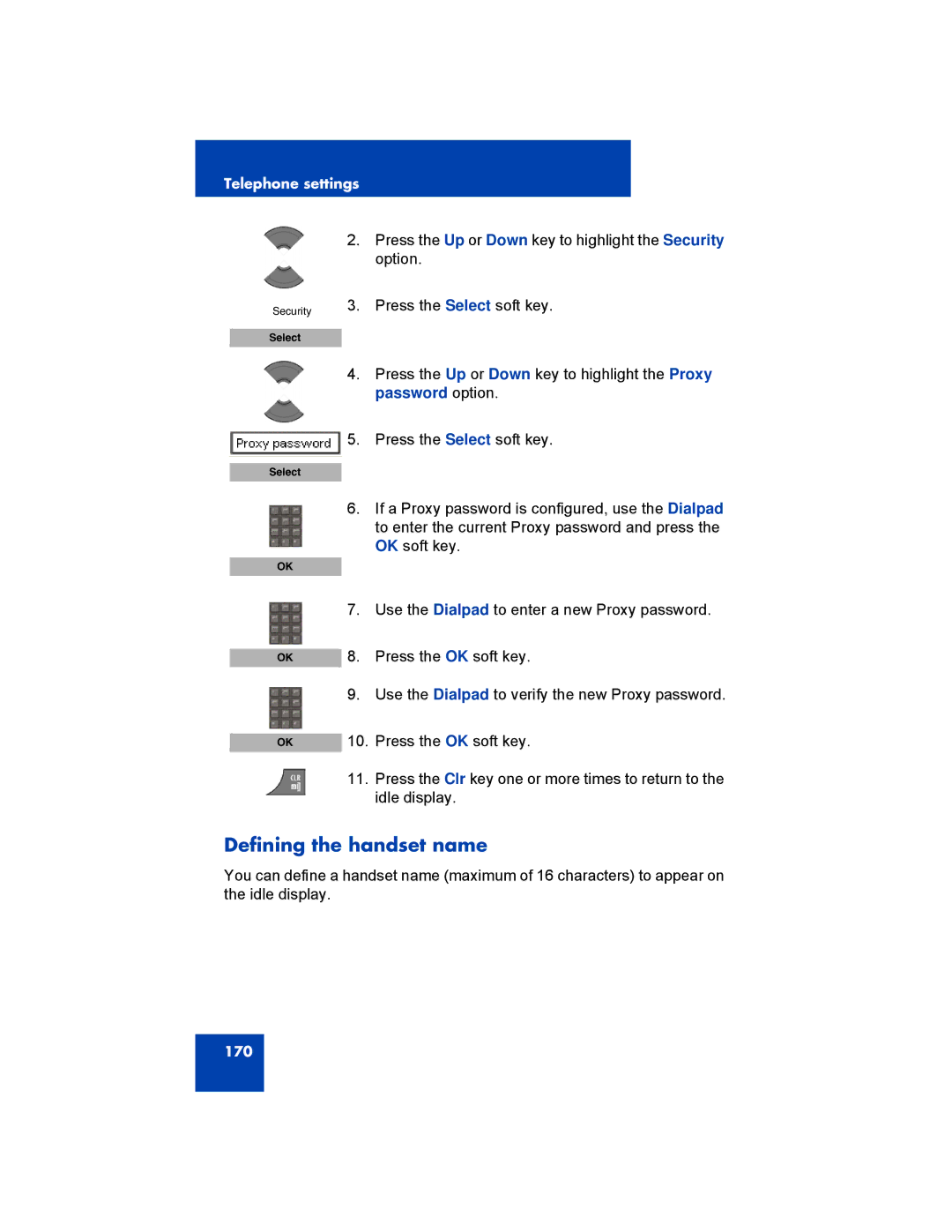 Avaya 4027, NN43120-122, 4070, 4075 manual Defining the handset name 