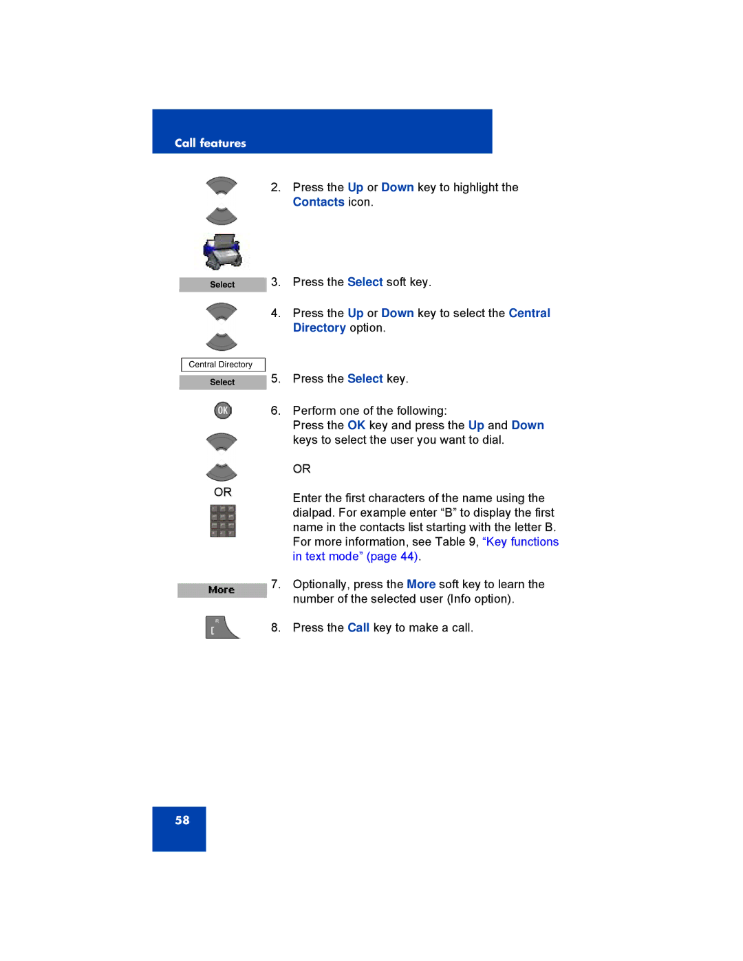 Avaya 4027, NN43120-122, 4070, 4075 manual Central Directory 