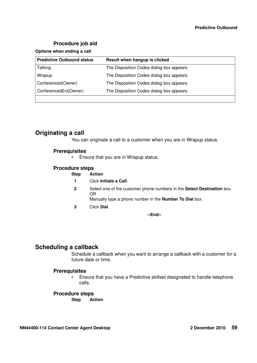 Avaya NN44400-114 manual Originating a call, Step Action Click Initiate a Call 