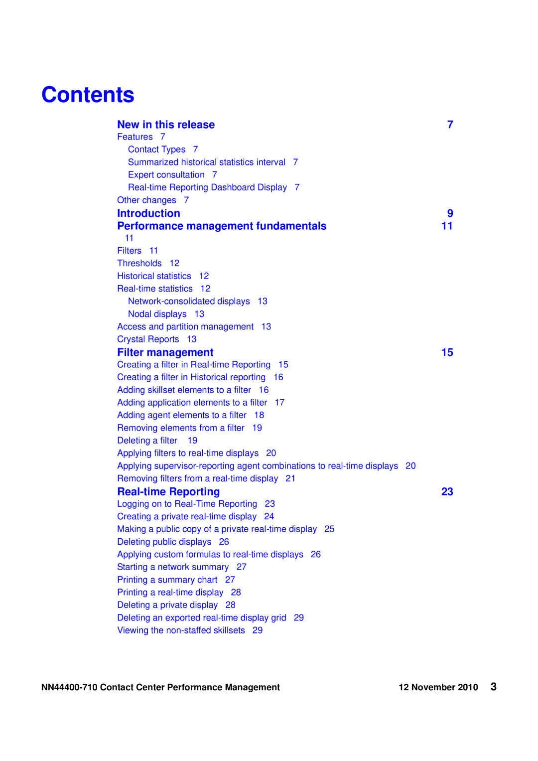 Avaya NN44400-710 manual Contents 