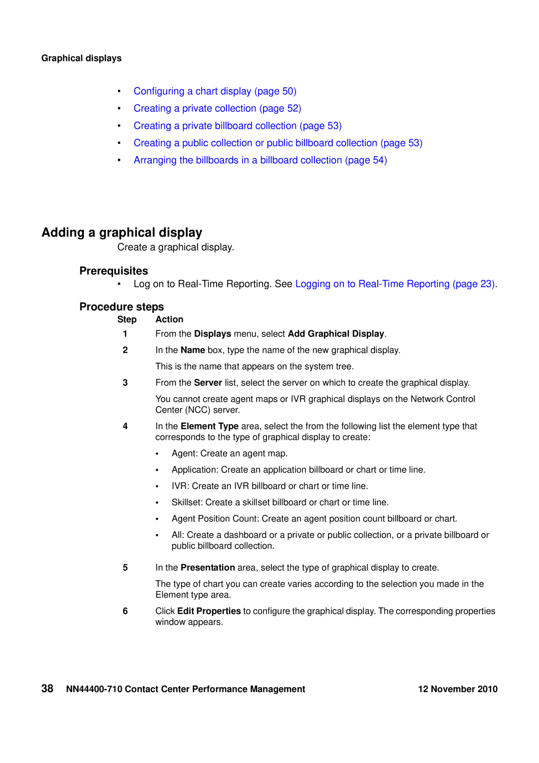 Avaya NN44400-710 manual Adding a graphical display, Graphical displays 