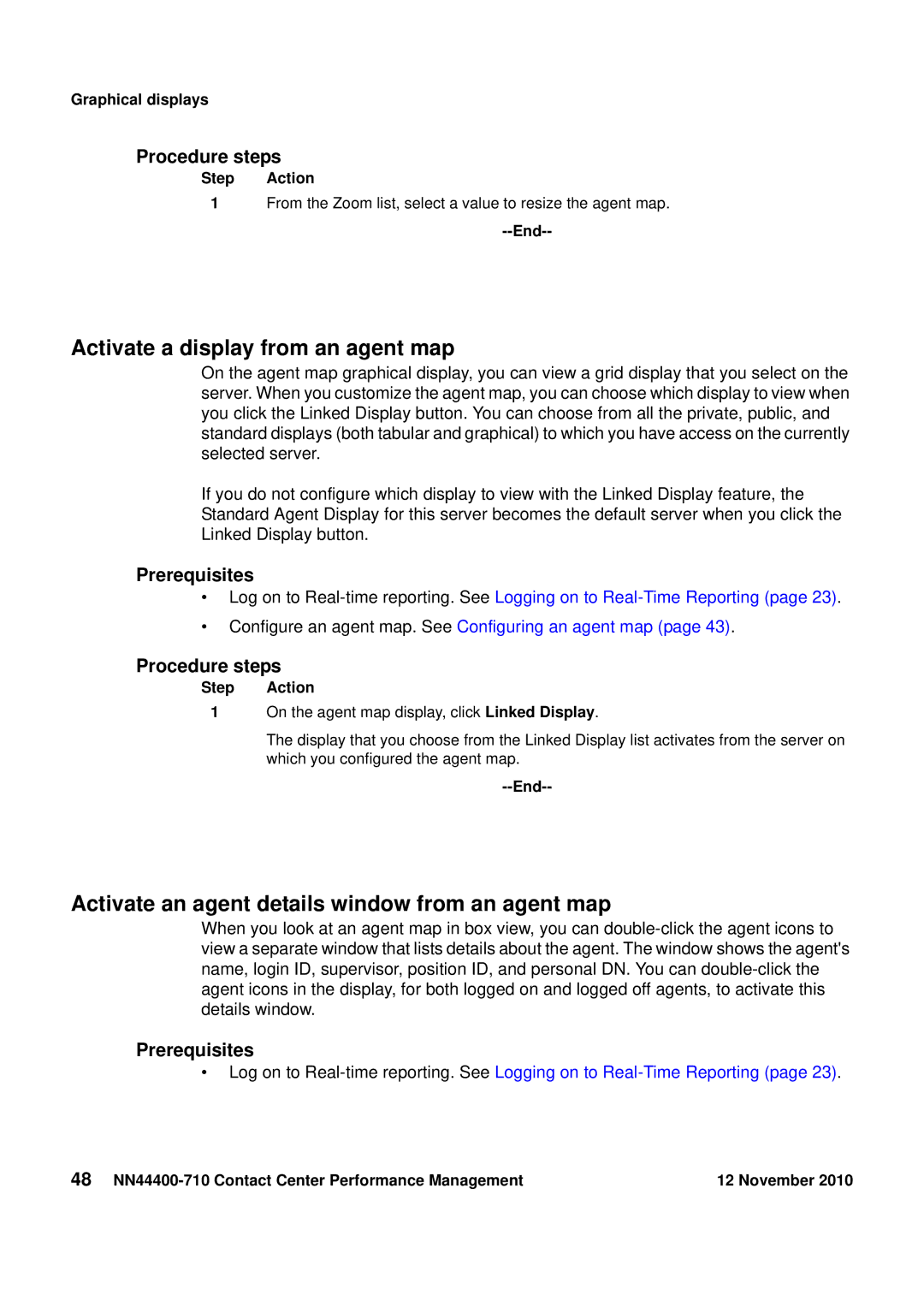 Avaya NN44400-710 manual Activate a display from an agent map, Activate an agent details window from an agent map 