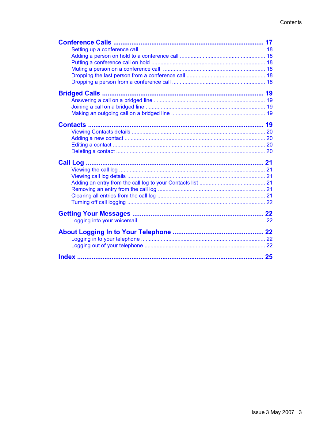 Avaya one-X manual Contacts 