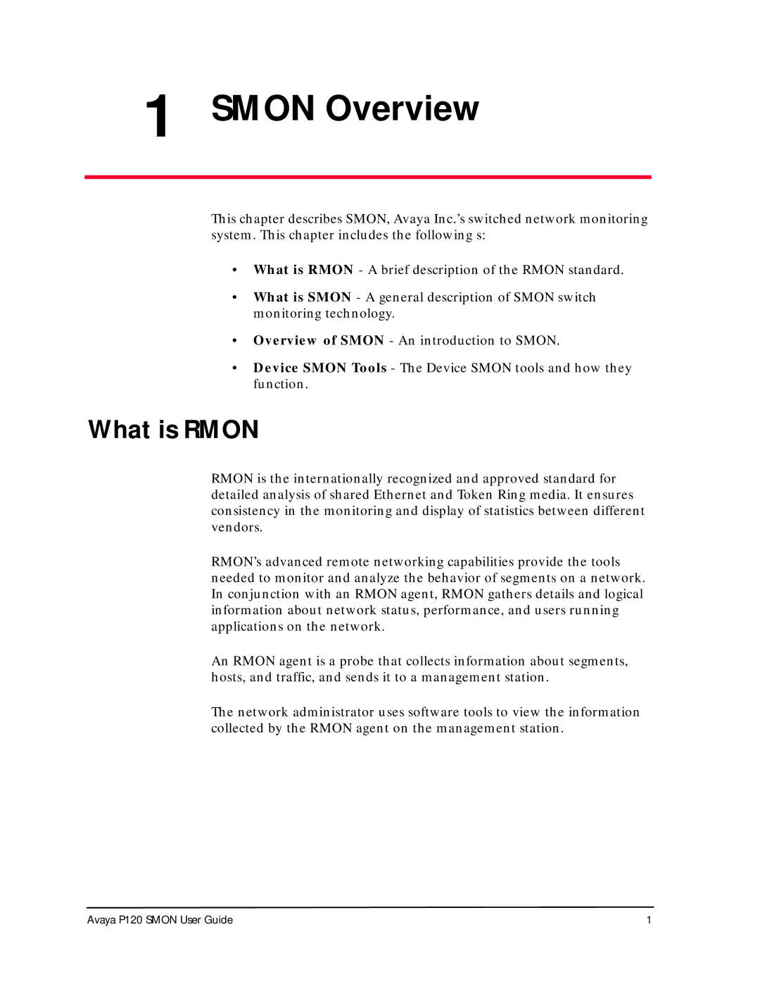 Avaya P120 SMON manual Smon Overview, What is Rmon 