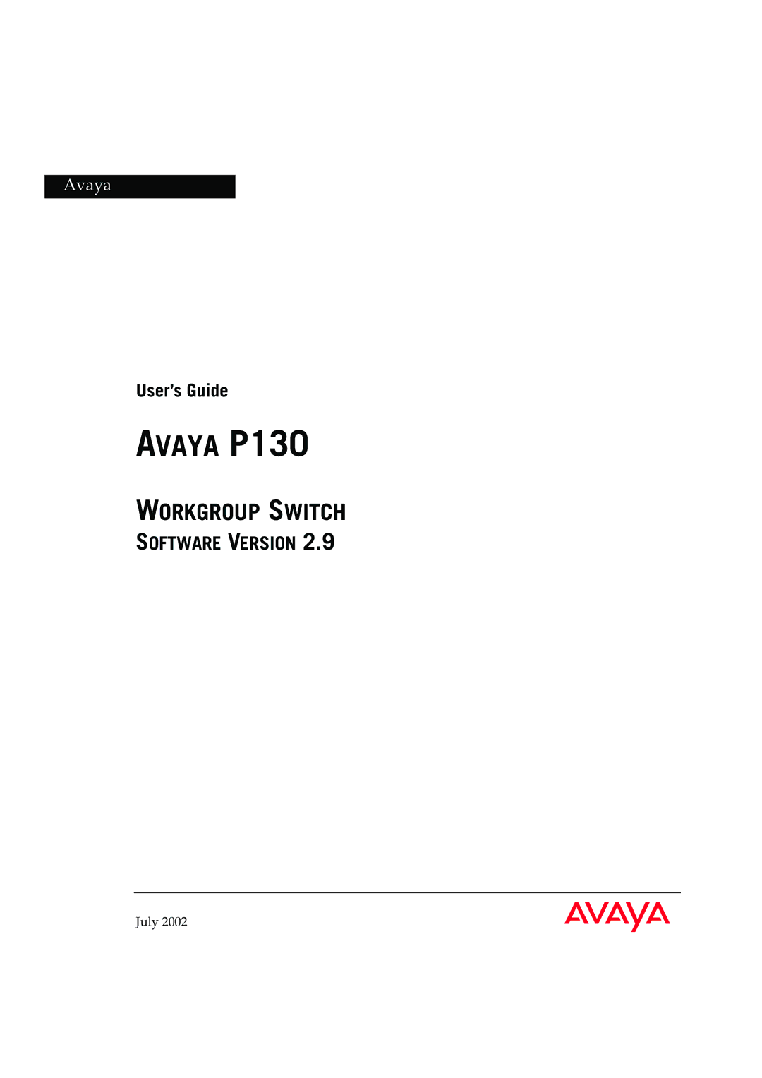 Avaya manual Avaya P130 