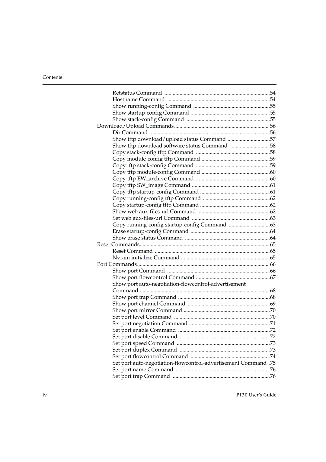 Avaya P130 manual Contents 