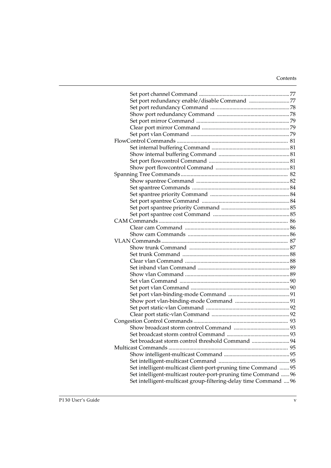 Avaya P130 manual Contents 