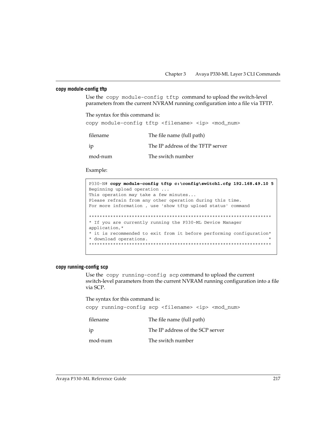 Avaya P330-ML-ML manual Avaya P330-ML Reference Guide 217 