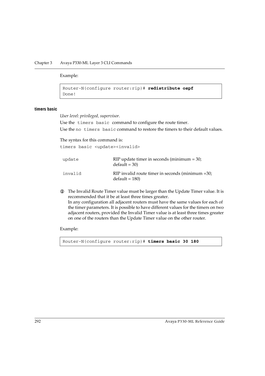 Avaya P330-ML-ML manual Timers basic 