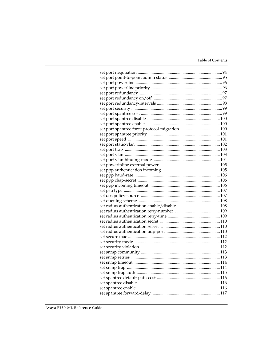 Avaya P330-ML-ML manual 100 