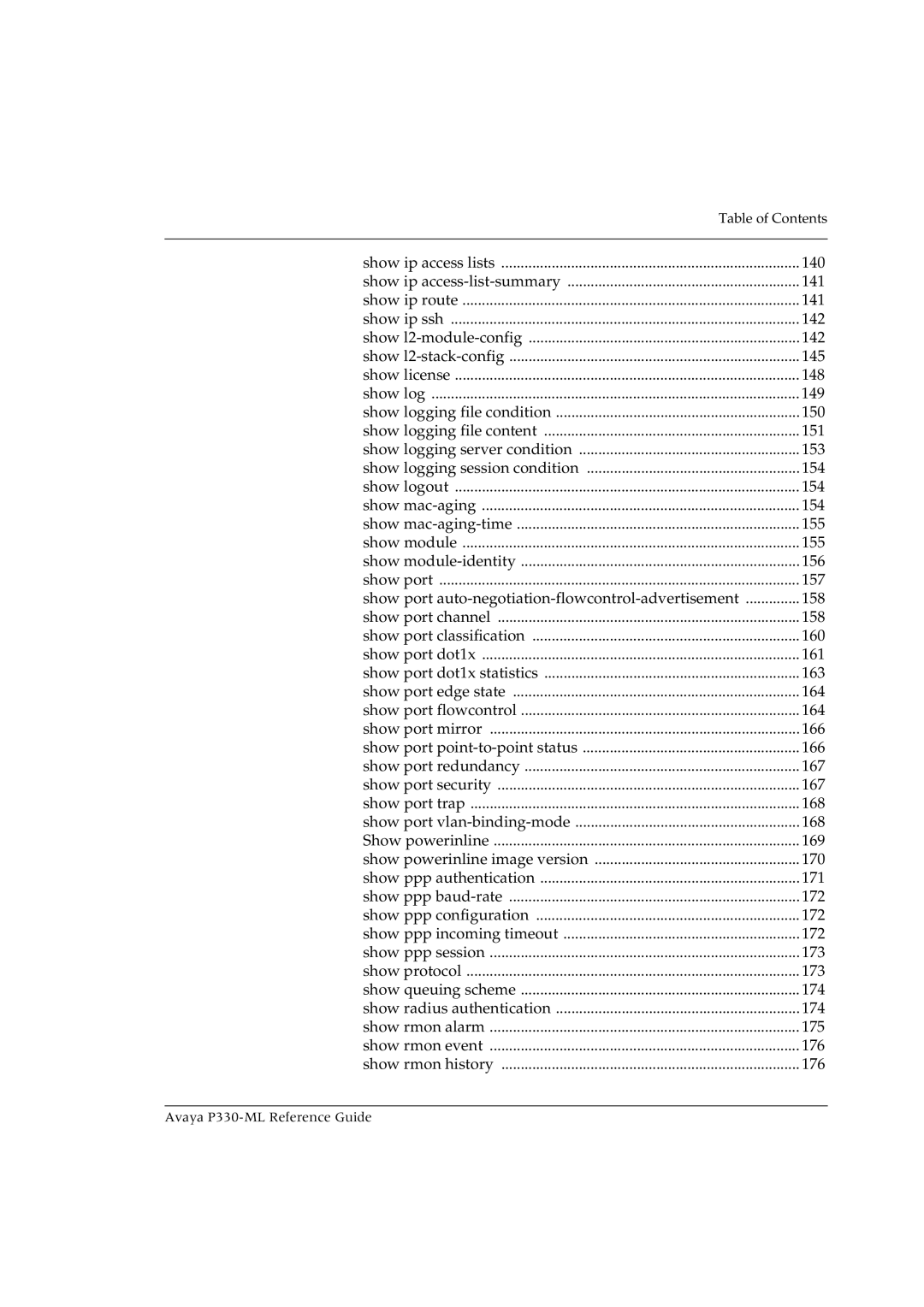 Avaya P330-ML-ML manual Table of Contents 