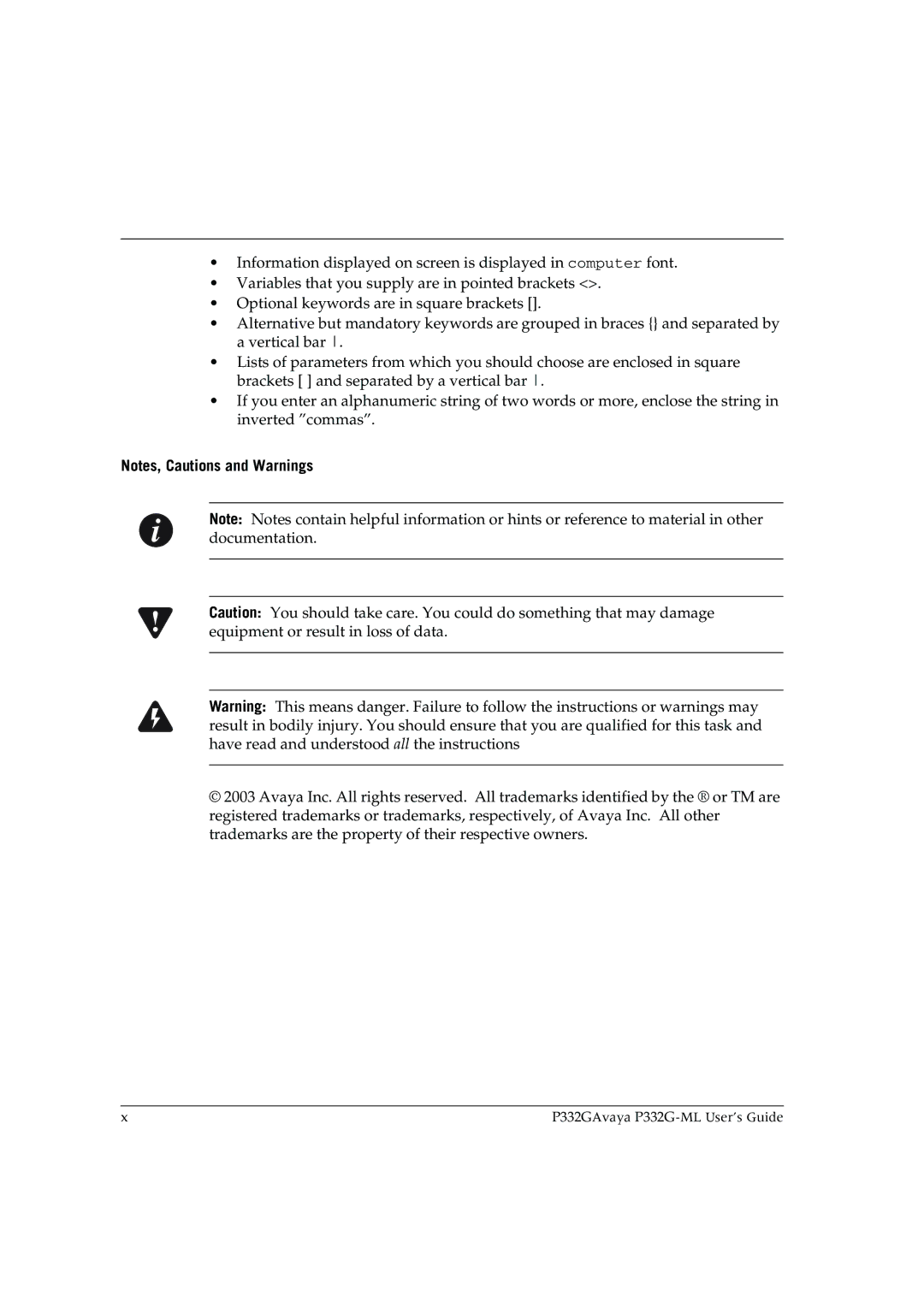 Avaya manual P332GAvaya P332G-ML User’s Guide 