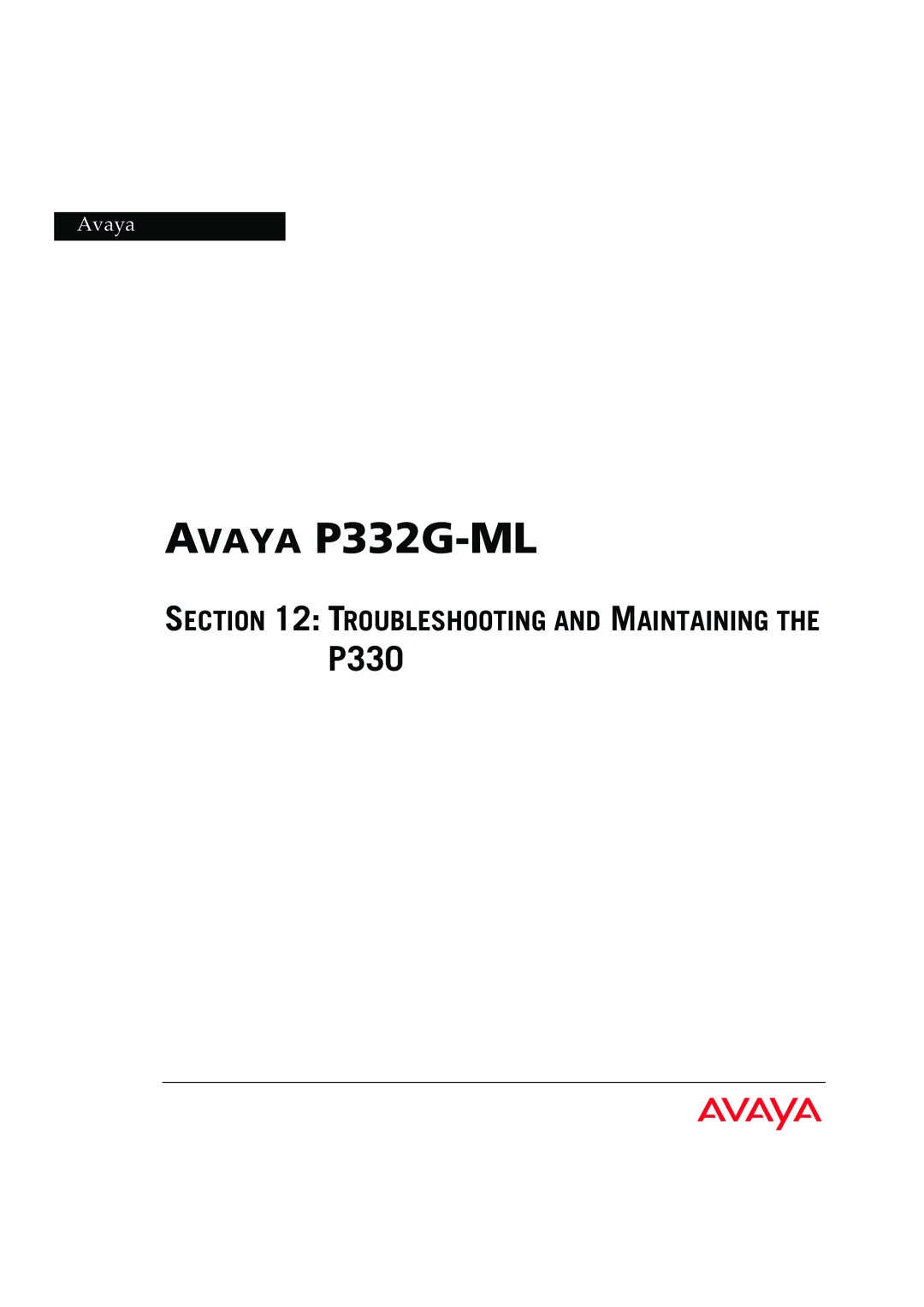 Avaya P332G-ML manual P330 