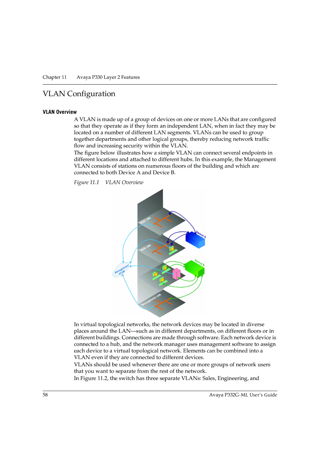 Avaya P332G-ML manual Vlan Configuration, Vlan Overview 