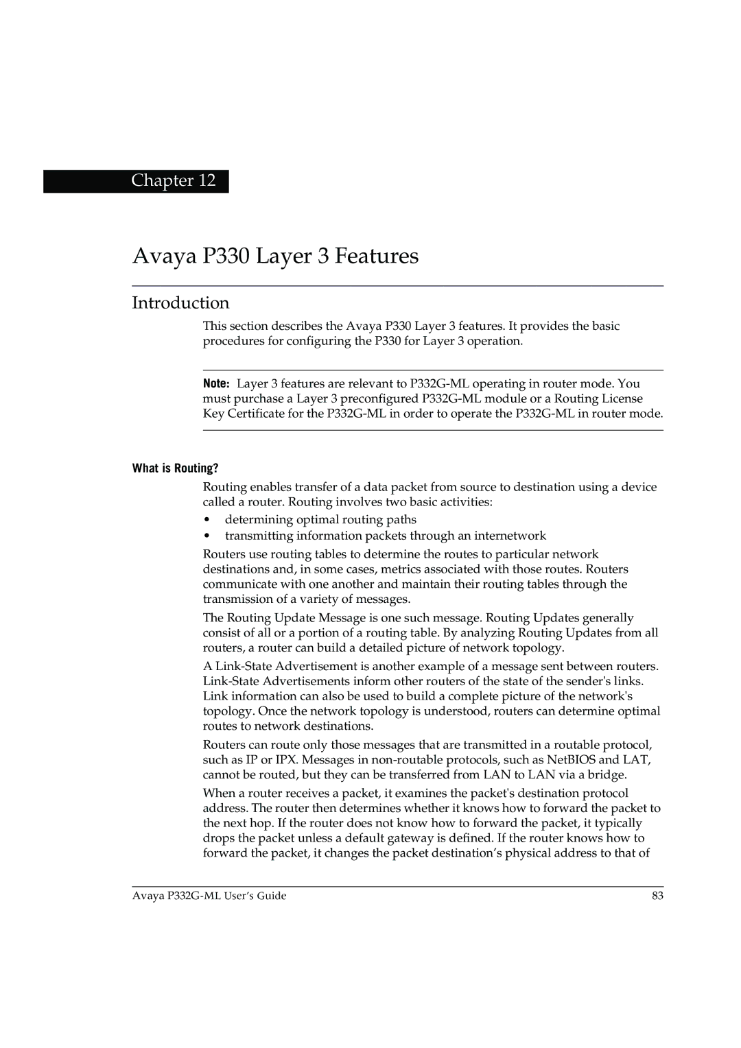 Avaya P332G-ML manual Avaya P330 Layer 3 Features, What is Routing? 