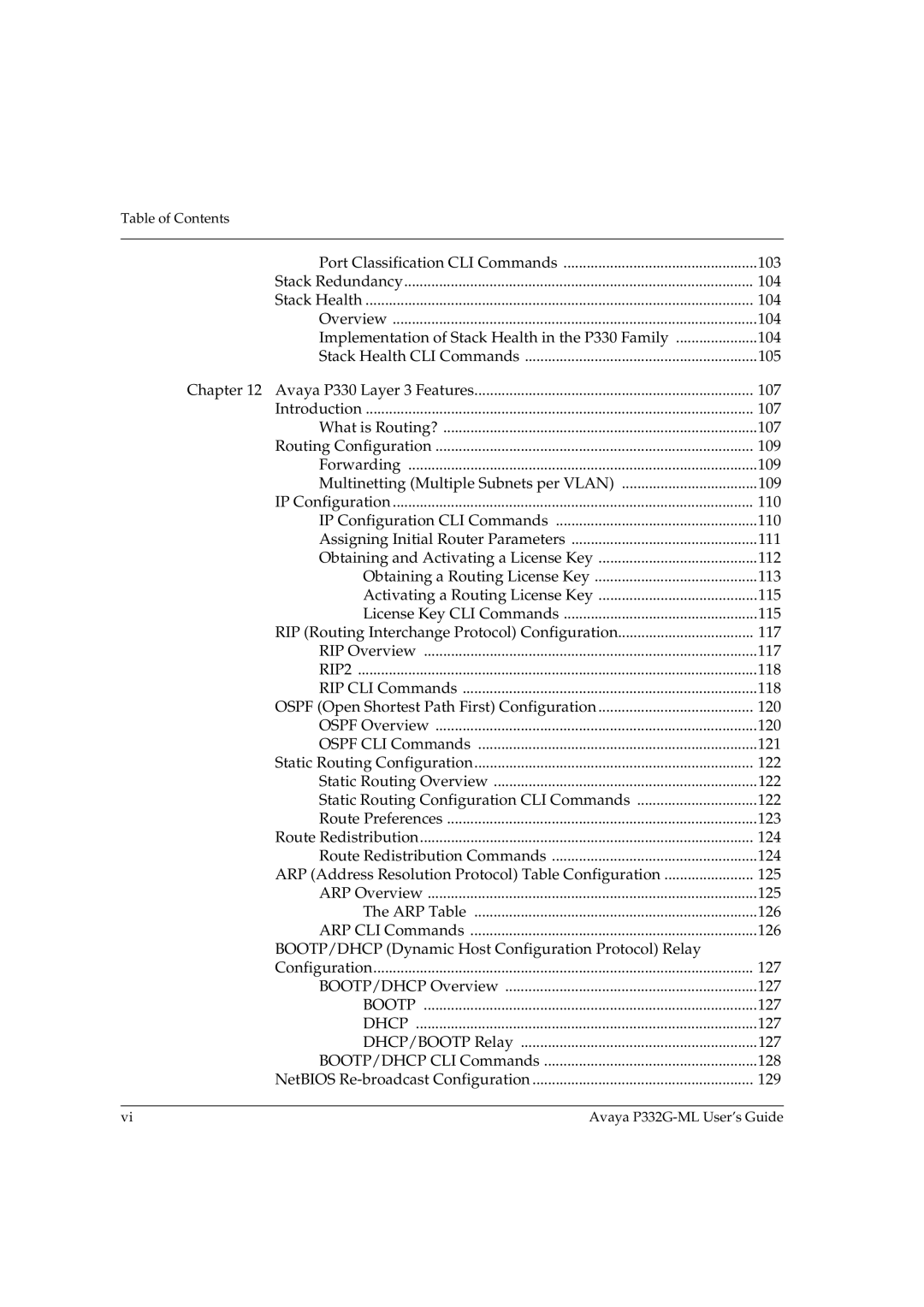 Avaya P332G-ML manual RIP2, Bootp, Dhcp 