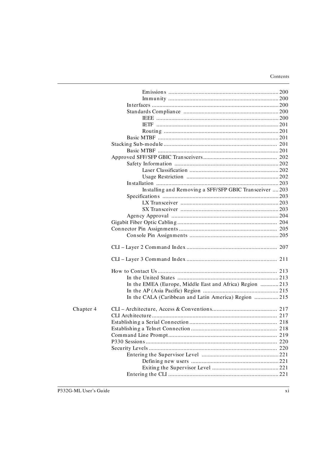 Avaya P332G-ML manual Emissions 200 Immunity Interfaces Standards Compliance, 201 