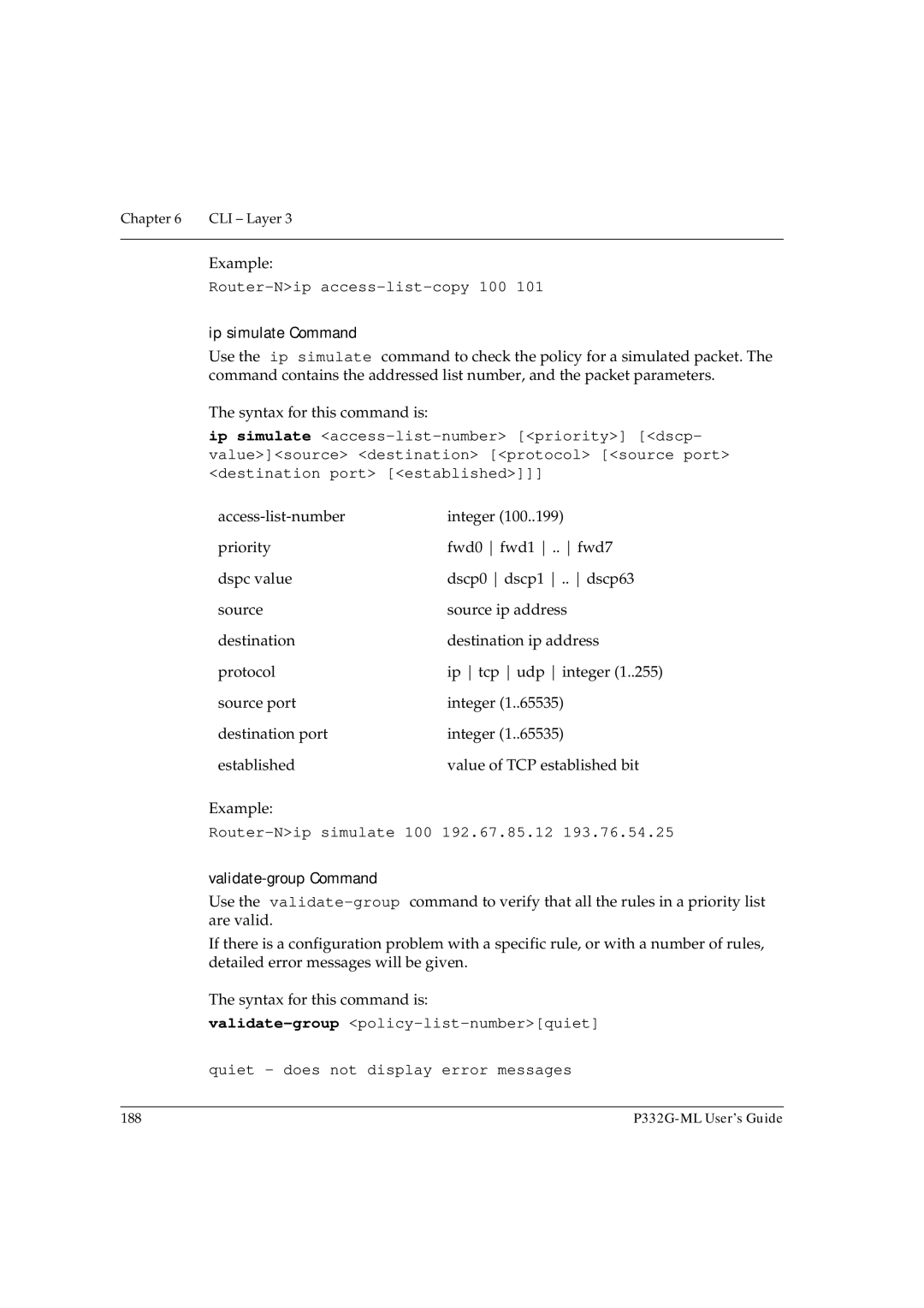 Avaya P332G-ML manual Router-Nip access-list-copy 100, Ip simulate Command, Router-Nip simulate 100 192.67.85.12 