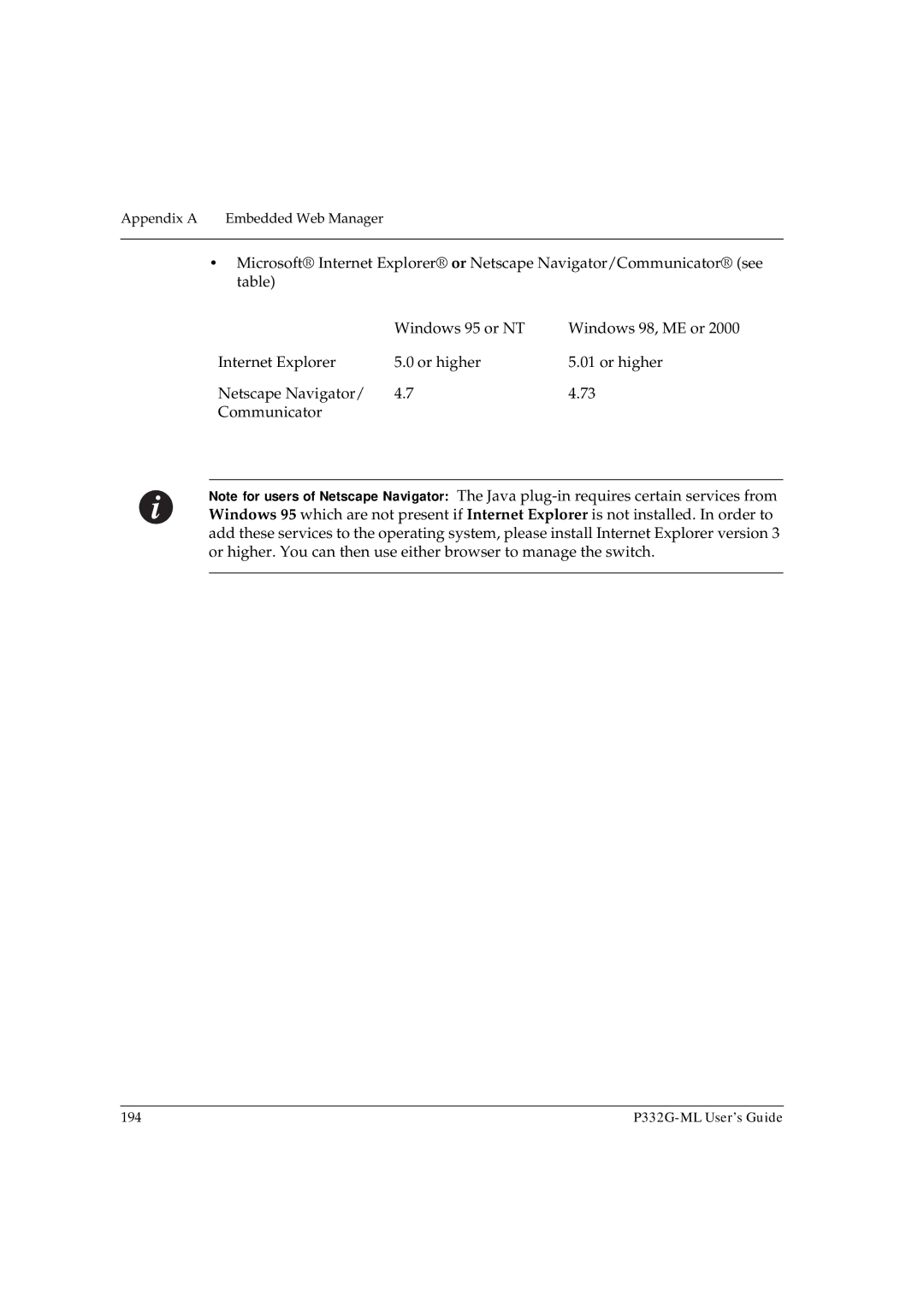 Avaya P332G-ML manual Appendix a Embedded Web Manager 