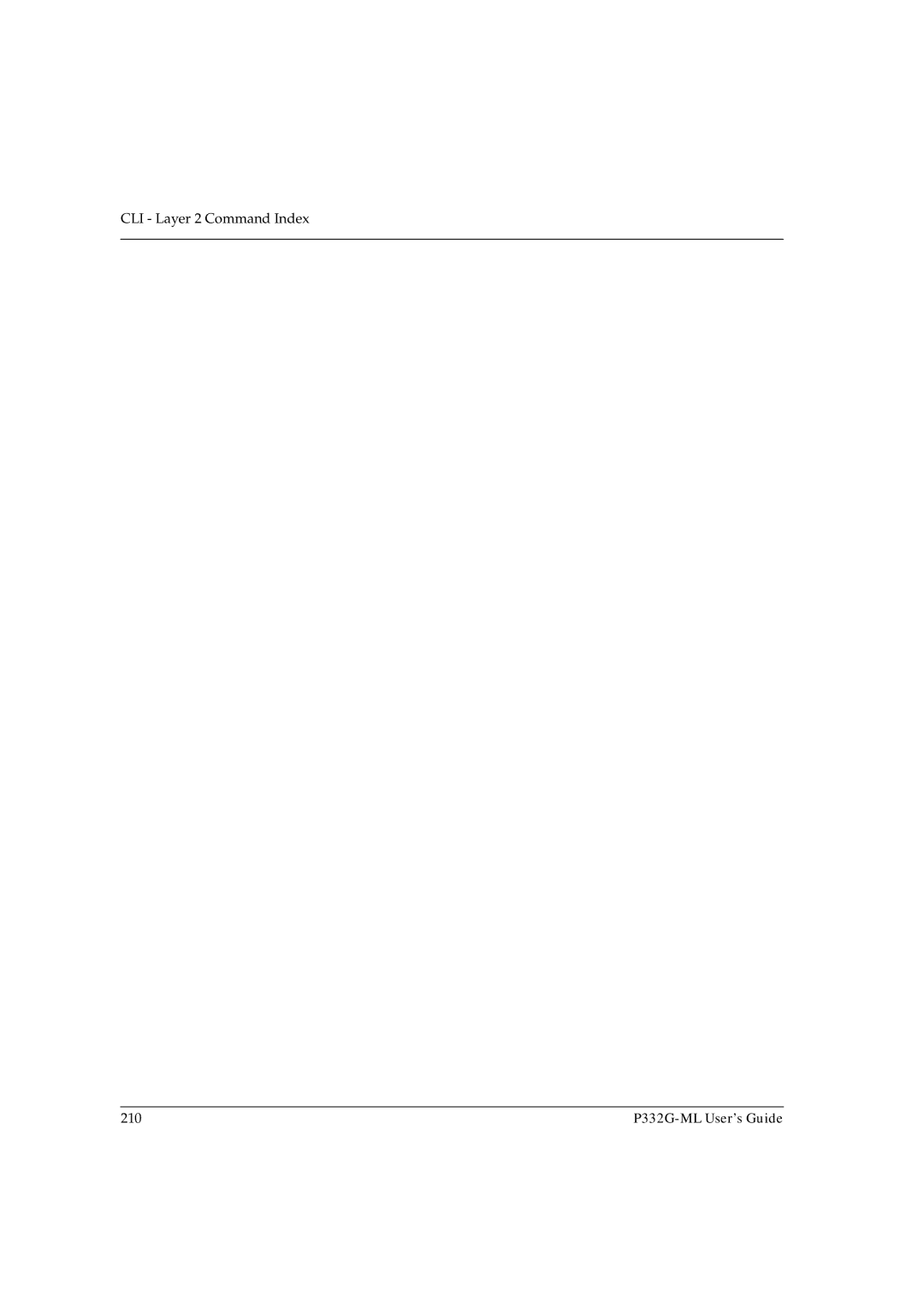 Avaya manual CLI Layer 2 Command Index 210 P332G-ML User’s Guide 