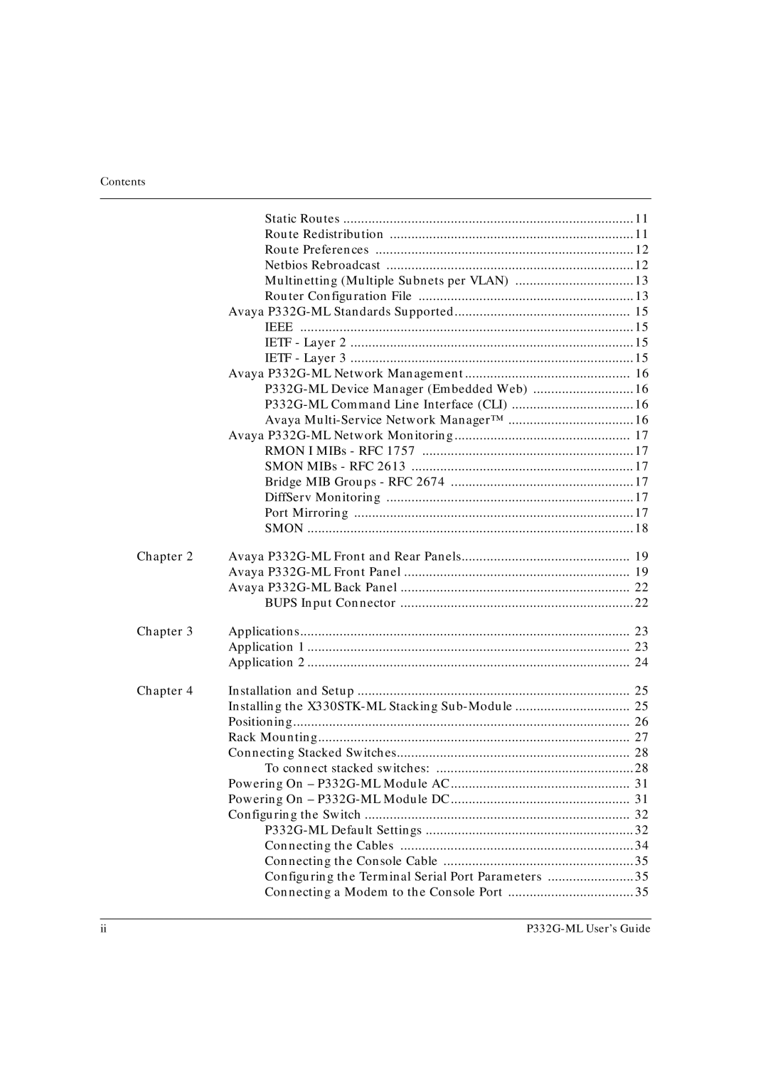 Avaya P332G-ML manual Ieee 