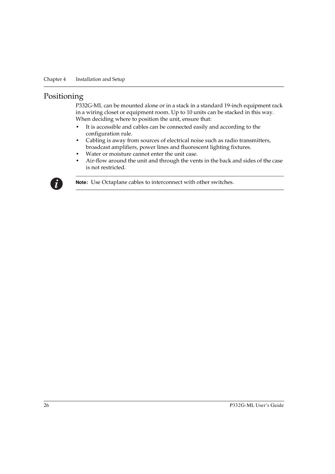 Avaya P332G-ML manual Positioning 