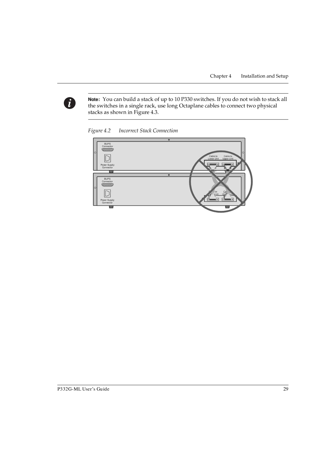 Avaya P332G-ML manual Incorrect Stack Connection 