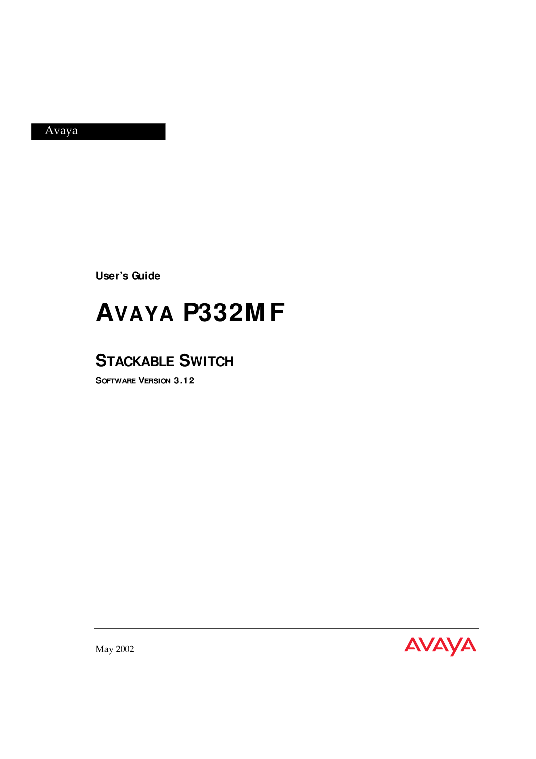 Avaya manual Avaya P332MF 