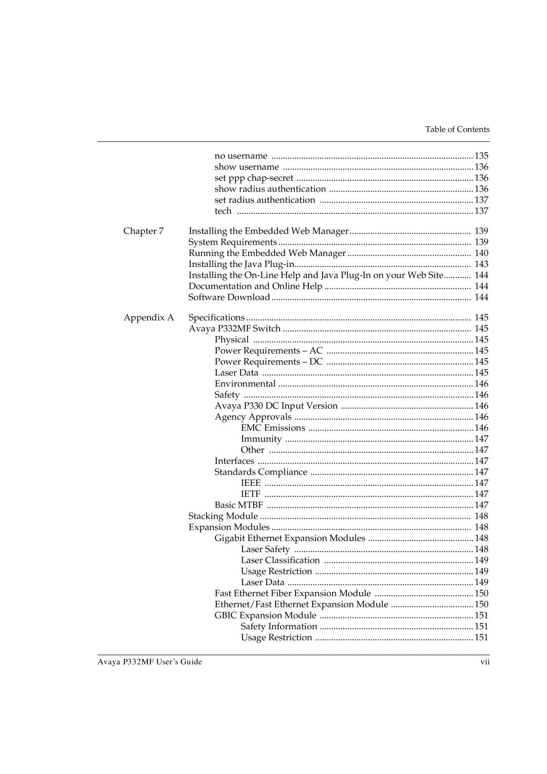 Avaya P332MF manual Ieee 