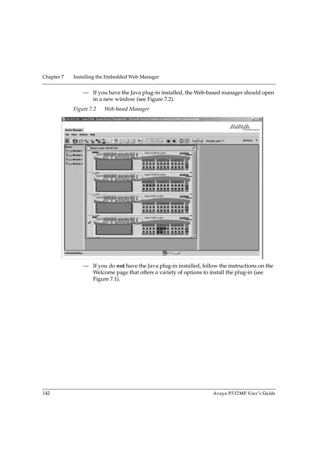 Avaya P332MF manual Web-based Manager 