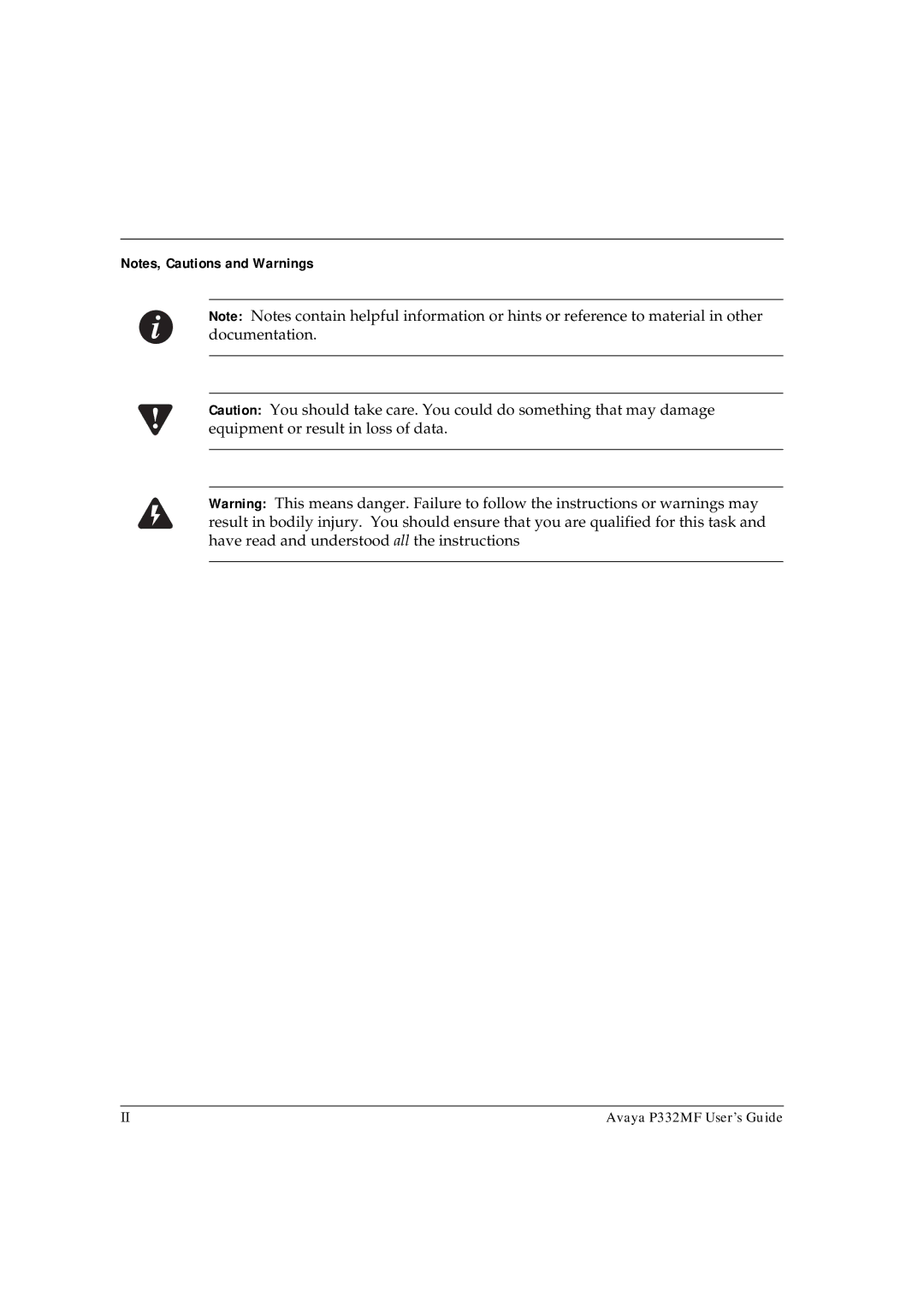 Avaya manual Avaya P332MF User’s Guide 