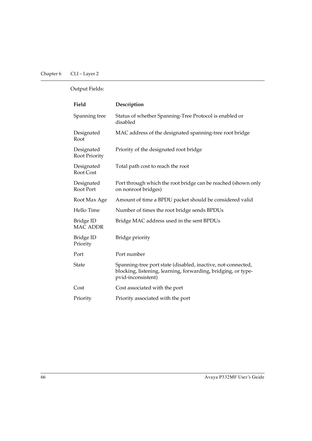 Avaya P332MF manual MAC Addr 