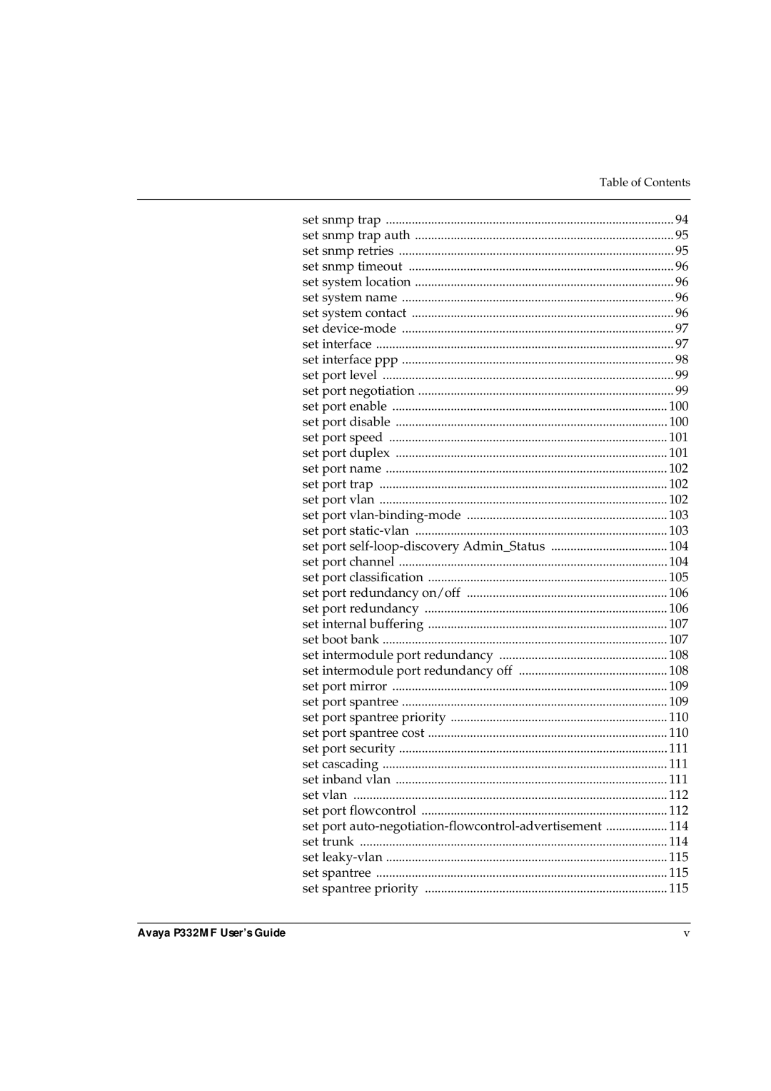 Avaya P332MF manual Table of Contents 