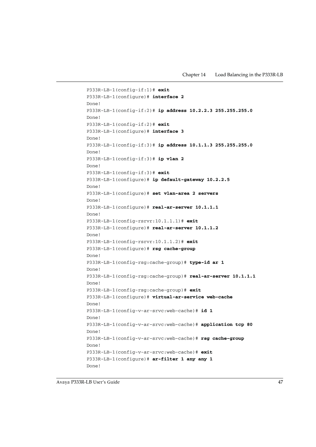 Avaya manual P333R-LB-1configure#ip default-gateway 