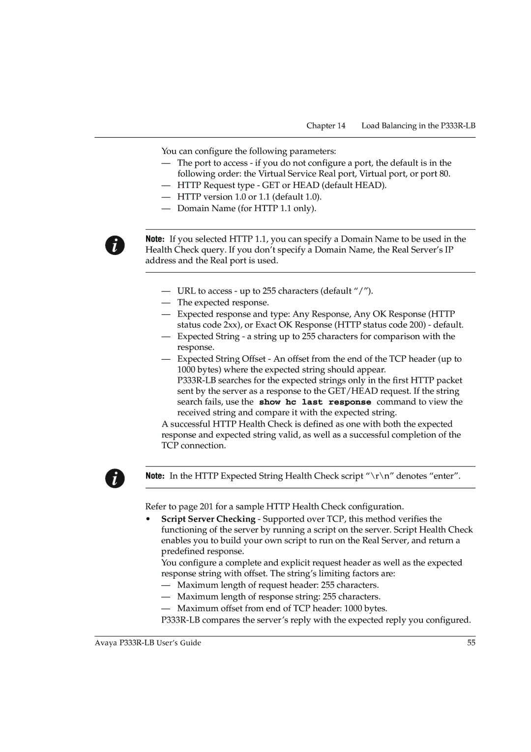 Avaya manual Load Balancing in the P333R-LB 